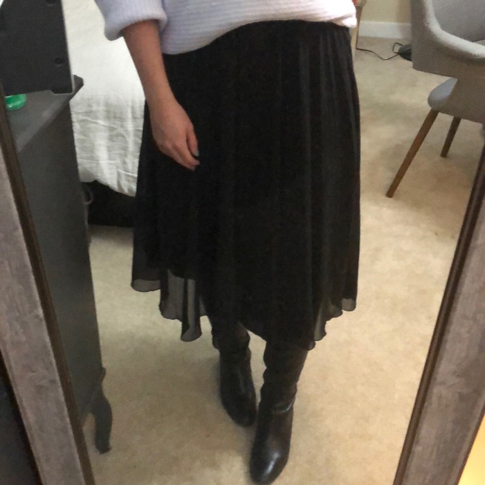 Pleated Midi Skirt
